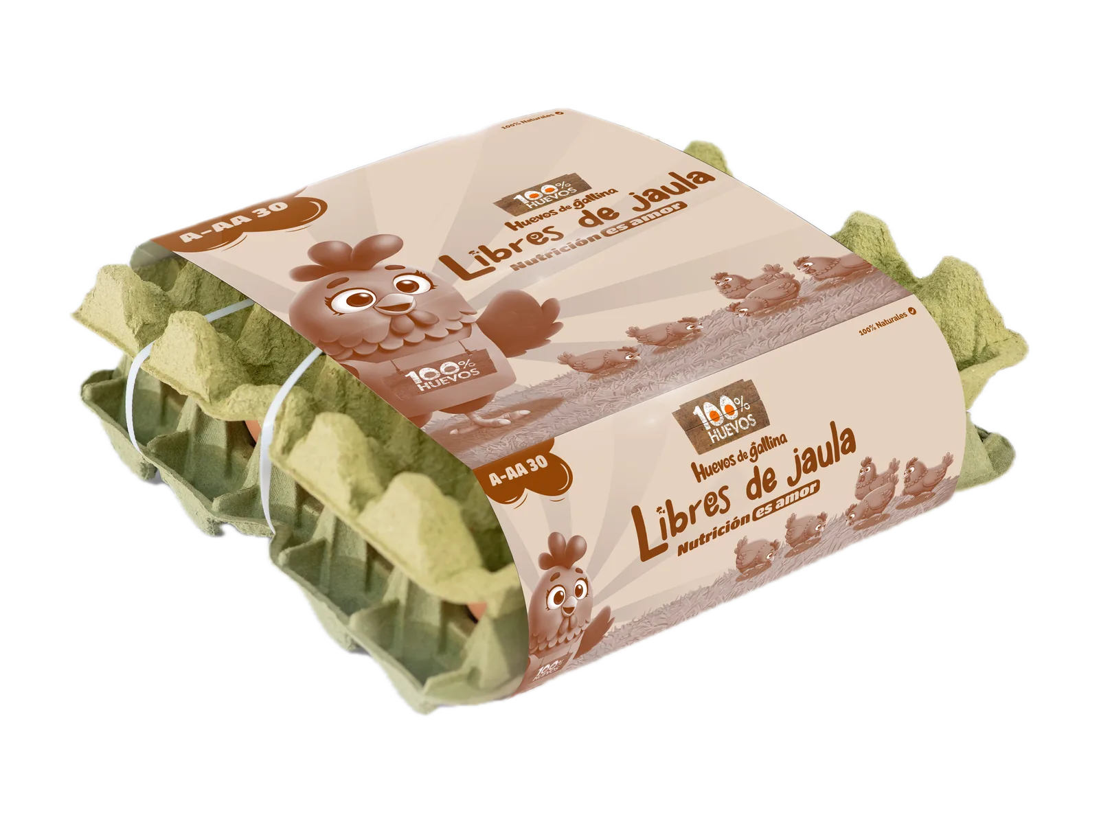 Empaque de Libres de Jaula ×30 de 100% Huevos