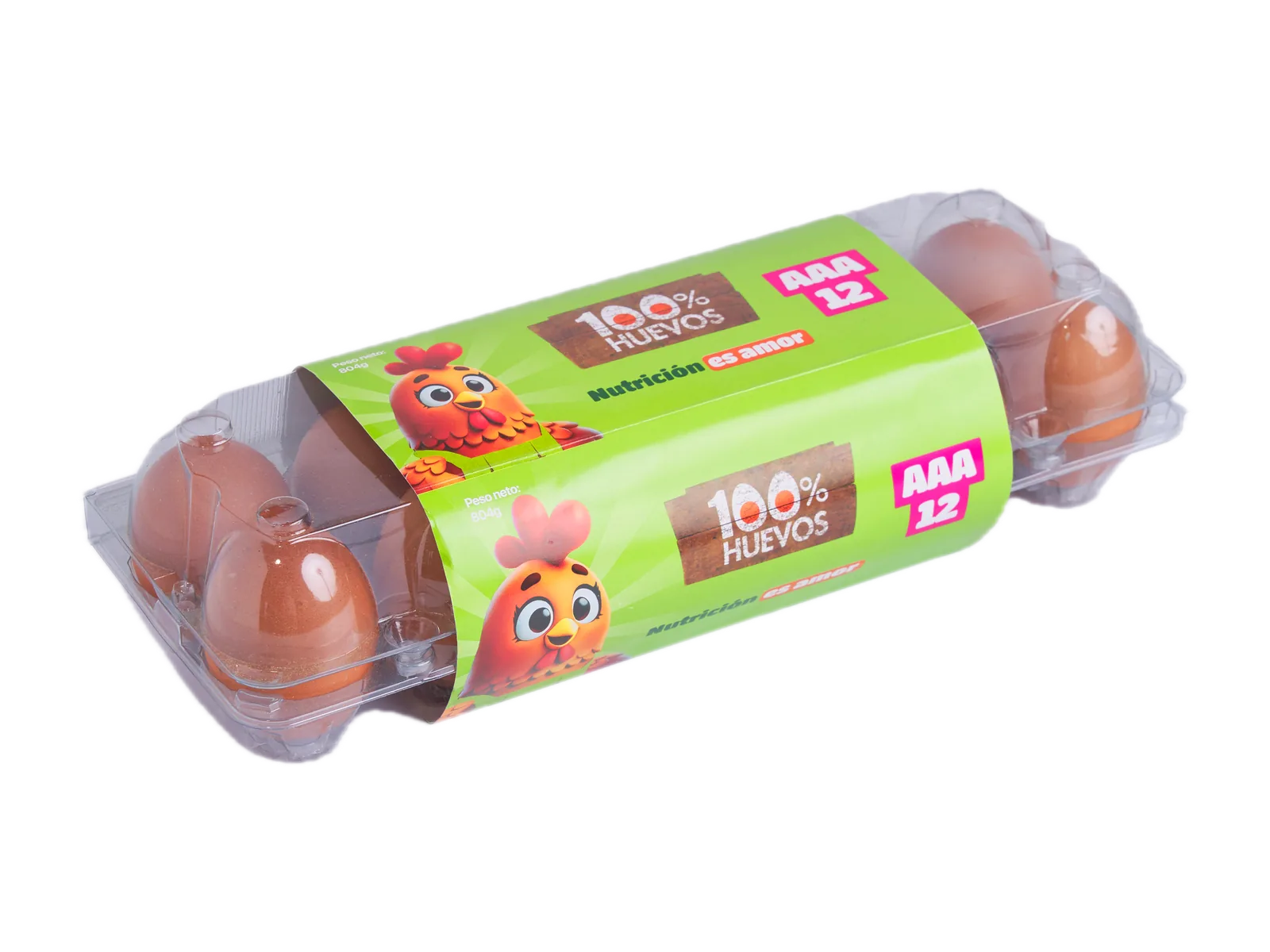 Empaque de PET ×12 de 100% Huevos